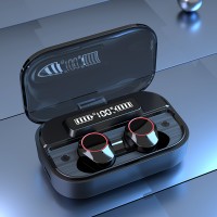 True Wireless Earbuds with 2000mAh Charging Case Bluetooth 5.0 Headphones LED Display IPX7 Waterproof in-Ear Earphones for Sport